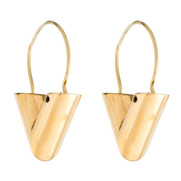 Louis Vuitton V Hoop Earrings - Picture 2 of 4